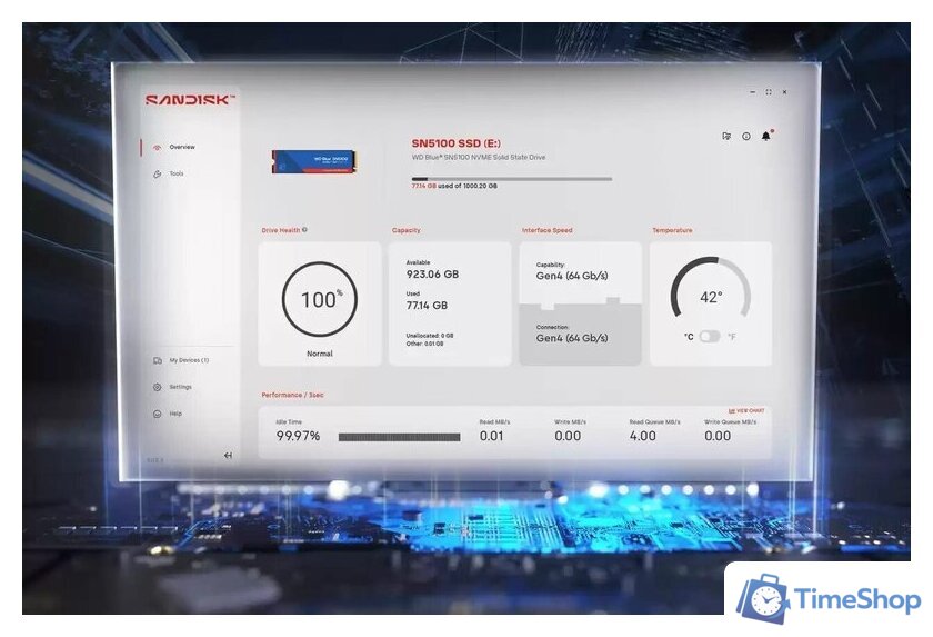 SSD WD Blue SN5100 4TB WDS400T5B0E - Изображение №6 — Интернет-магазин Time-Shop