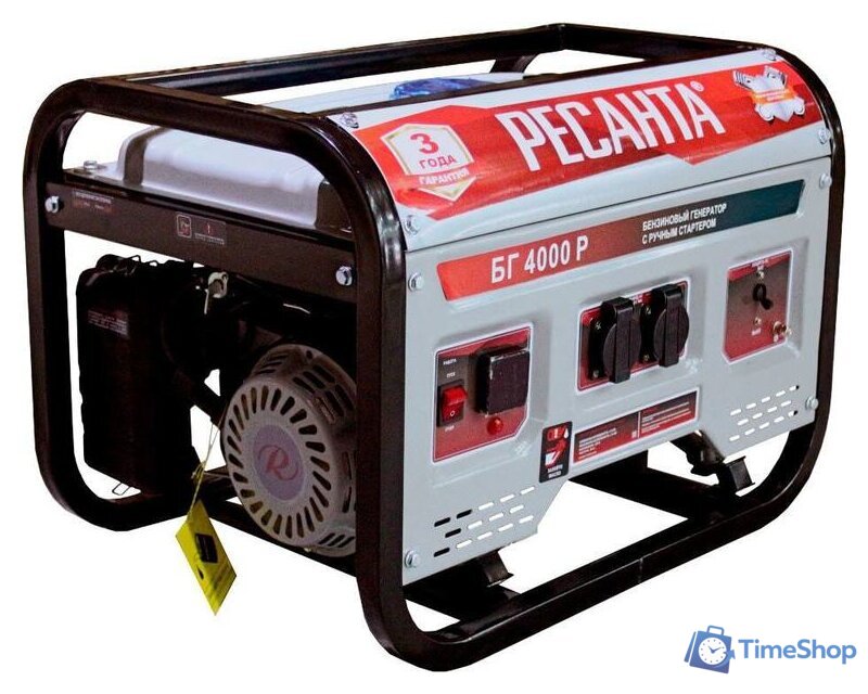 Бензиновый генератор Ресанта БГ 4000 Р - Изображение №1 — Интернет-магазин Time-Shop