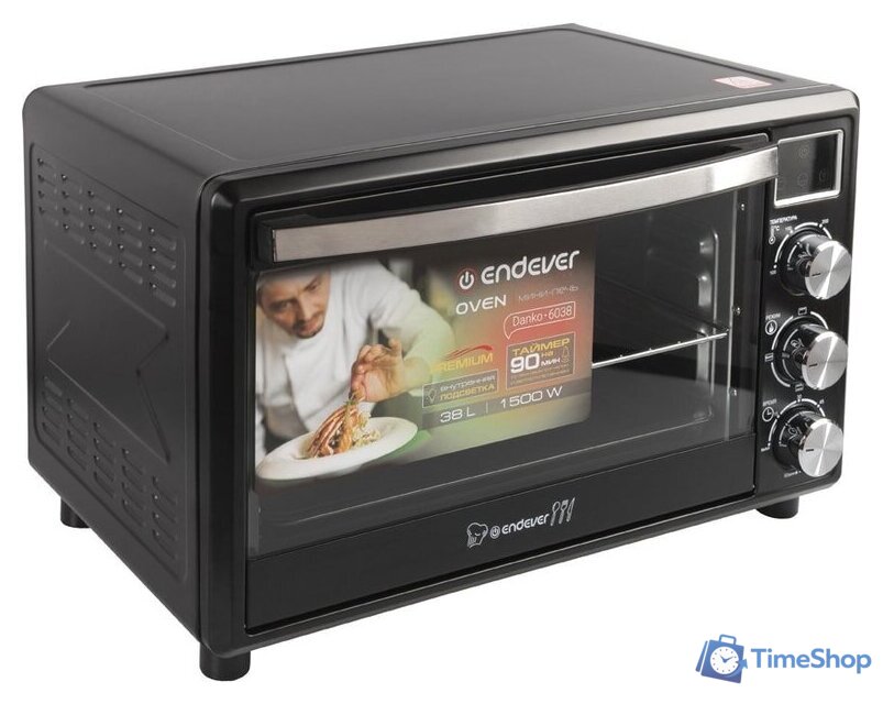 Мини-печь Endever Danko 6038 - Изображение №6 — Интернет-магазин Time-Shop