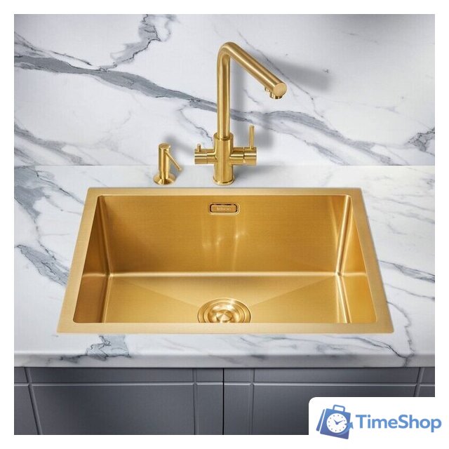Кухонная мойка Milacio Denia 58 Steel MC.77458 (золотой) - Изображение №5 — Интернет-магазин Time-Shop