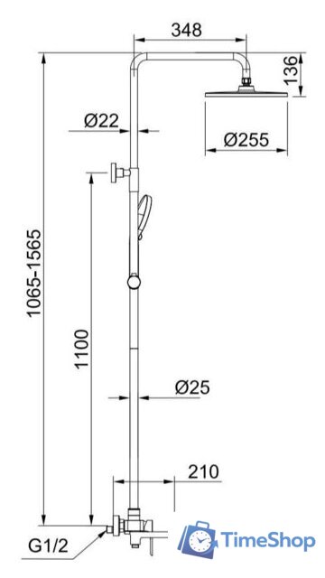 Душевая система  Raglo R03.24 - Изображение №2 — Интернет-магазин Time-Shop