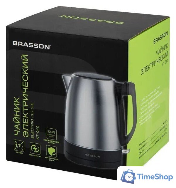 Электрический чайник BRASSON KT-040 - Изображение №3 — Интернет-магазин Time-Shop