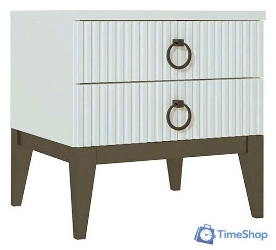 Тумба Ангстрем Хилтон спальня ХТ-302.03 (Д) исп.3 (Д1, белый премиум) - Изображение №1 — Интернет-магазин Time-Shop