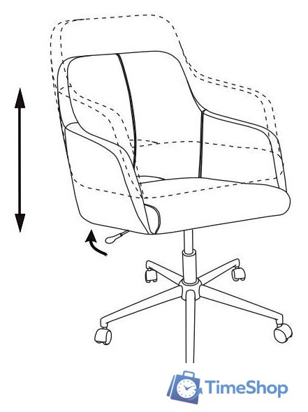 Офисное кресло Бюрократ CH-380SL (серая жемчужина Italia 26) - Изображение №6 — Интернет-магазин Time-Shop