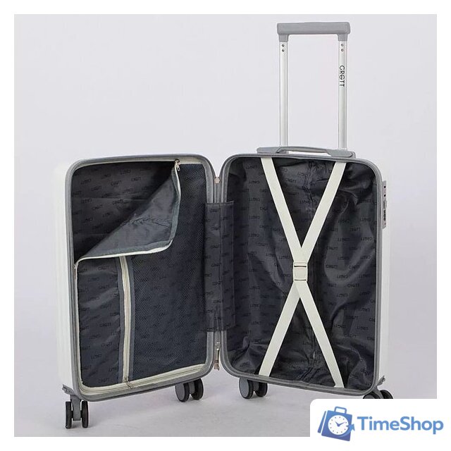 Чемодан-спиннер Grott 340-614/5-20 (белый) - Изображение №5 — Интернет-магазин Time-Shop