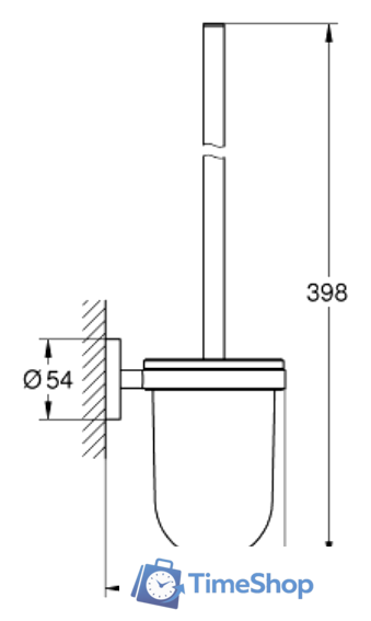 Ершик для унитаза Grohe Essentials 40374001 (хром) - Изображение №2 — Интернет-магазин Time-Shop
