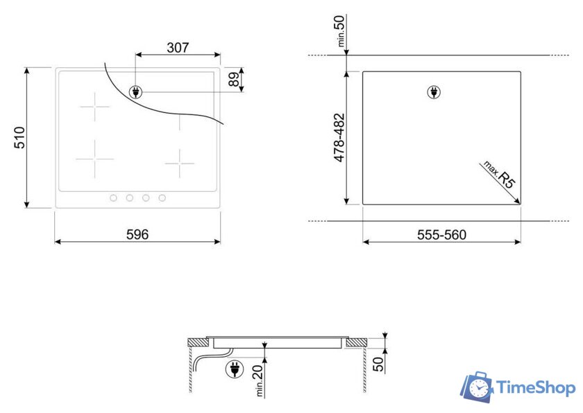 Варочная панель Smeg SI764AOM - Изображение №2 — Интернет-магазин Time-Shop
