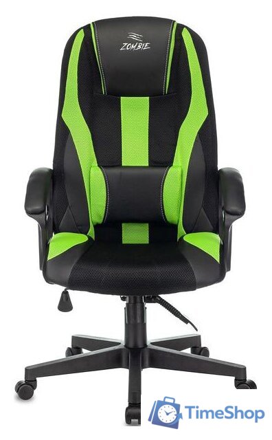 Игровое (геймерское) кресло Zombie 9 (черный/салатовый) - Изображение №2 — Интернет-магазин Time-Shop