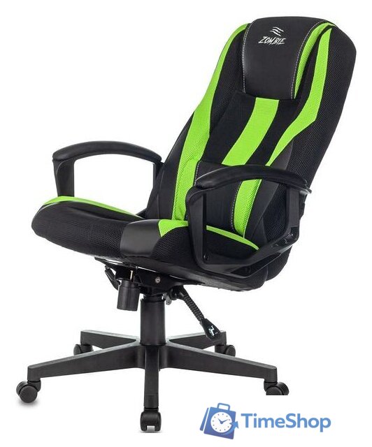 Игровое (геймерское) кресло Zombie 9 (черный/салатовый) - Изображение №6 — Интернет-магазин Time-Shop