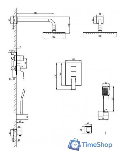 Душевая система  Lemark Unit LM4529C - Изображение №2 — Интернет-магазин Time-Shop