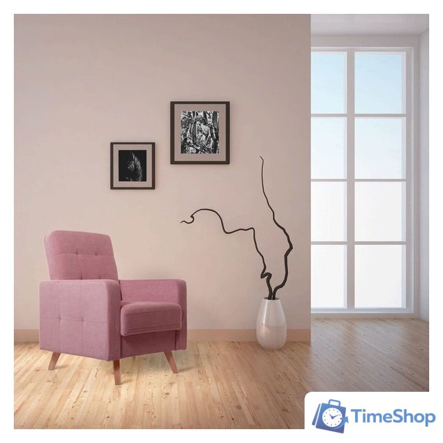 Интерьерное кресло Krones Тесей (велюр пыльной розы) - Изображение №5 — Интернет-магазин Time-Shop