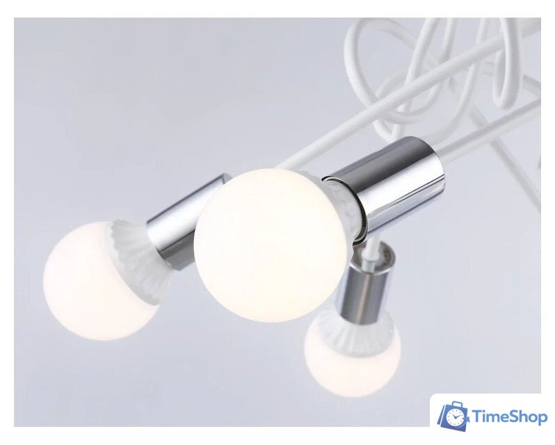 Люстра средней высоты Ambrella light Traditional TR80417/5 WH/CH (белый/хром ) - Изображение №5 — Интернет-магазин Time-Shop