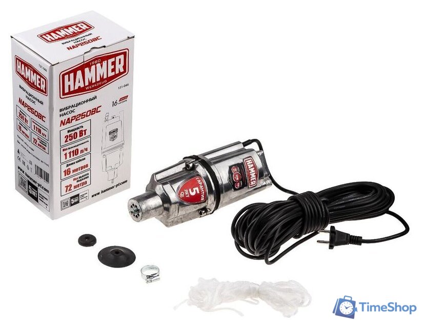 Колодезный насос Hammer NAP250BC(16) - Изображение №7 — Интернет-магазин Time-Shop