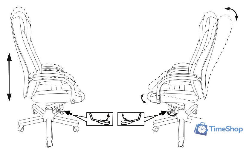 Офисное кресло Бюрократ T-9923WALNUT (черный) - Изображение №13 — Интернет-магазин Time-Shop