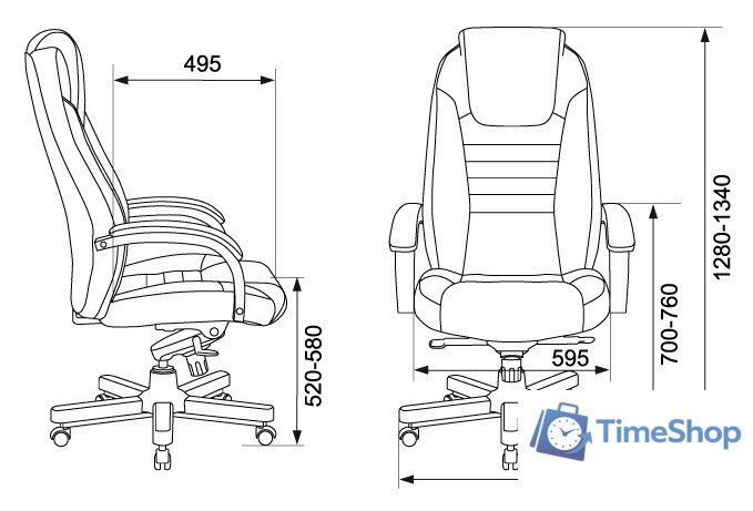 Офисное кресло Бюрократ T-9923WALNUT (черный) - Изображение №14 — Интернет-магазин Time-Shop