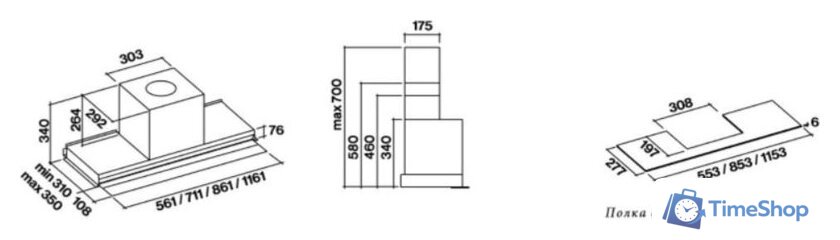 Кухонная вытяжка Falmec Virgola No-Drop Touch 90 Inox - Изображение №6 — Интернет-магазин Time-Shop
