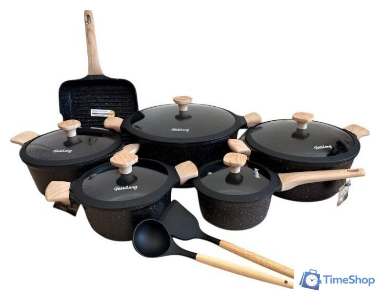 Набор кастрюль FeisiLang FL-S015ZK (черный) - Изображение №1 — Интернет-магазин Time-Shop