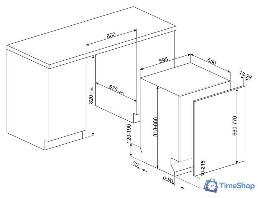Встраиваемая посудомоечная машина Smeg STL7322BL - Изображение №5 — Интернет-магазин Time-Shop