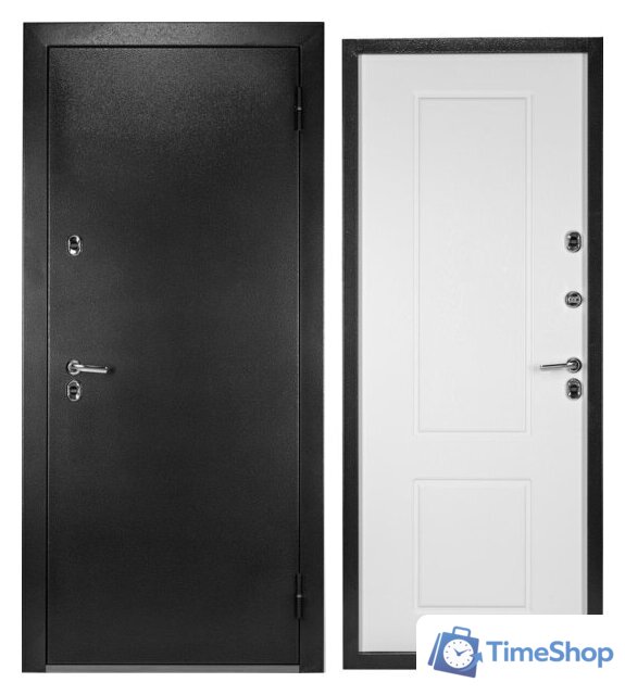 Металлическая дверь Guard Термо MG109 96x205 правая (черное серебро/белый ясень) - Изображение №1 — Интернет-магазин Time-Shop