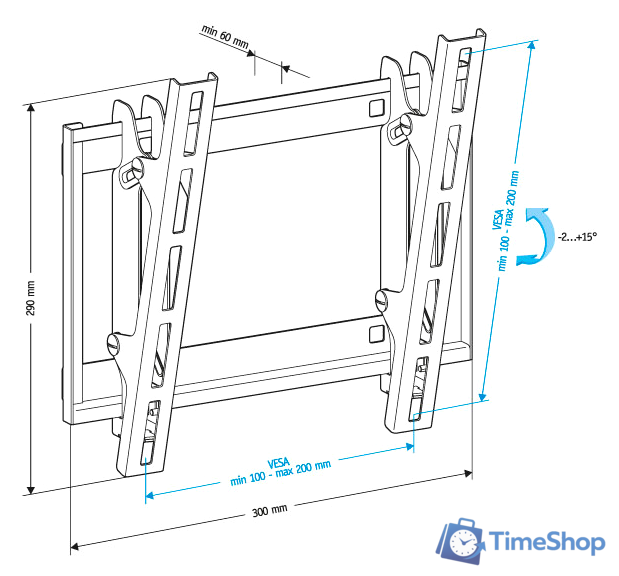 Кронштейн для телевизора Holder LCD-T2609 - Изображение №2 — Интернет-магазин Time-Shop