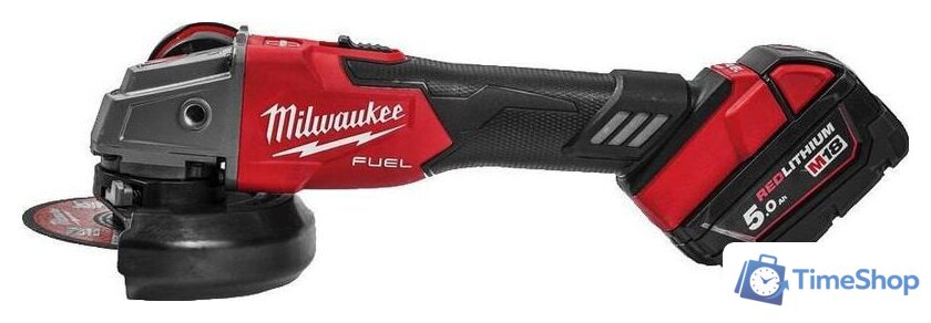 Угловая шлифмашина Milwaukee M18 FSAG125XB-502X Fuel 4933478430 (с 2-мя АКБ) - Изображение №2 — Интернет-магазин Time-Shop