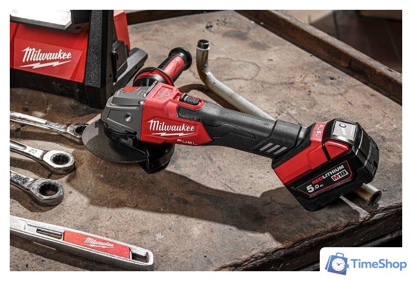 Угловая шлифмашина Milwaukee M18 FSAG125XB-502X Fuel 4933478430 (с 2-мя АКБ) - Изображение №3 — Интернет-магазин Time-Shop