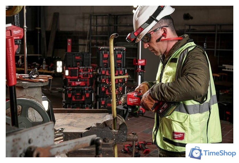 Угловая шлифмашина Milwaukee M18 FSAG125XB-502X Fuel 4933478430 (с 2-мя АКБ) - Изображение №7 — Интернет-магазин Time-Shop