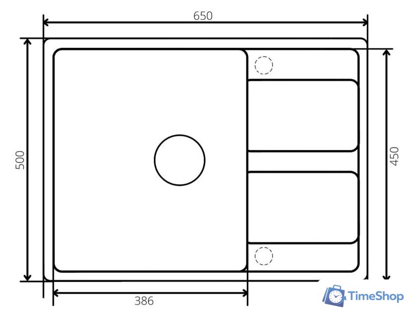 Кухонная мойка ZorG Apollo 65 (черный опал) - Изображение №2 — Интернет-магазин Time-Shop