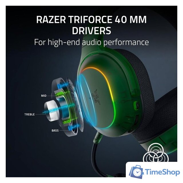 Наушники Razer Barracuda X Chroma (зеленый) - Изображение №7 — Интернет-магазин Time-Shop