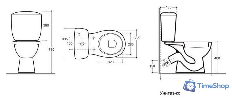 Унитаз напольный Керамин Фест МС Инкоэр-Б1 (белый, с мягким сиденьем) - Изображение №3 — Интернет-магазин Time-Shop