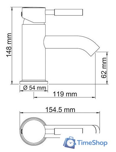 Смеситель Wasserkraft Main 4105 - Изображение №3 — Интернет-магазин Time-Shop