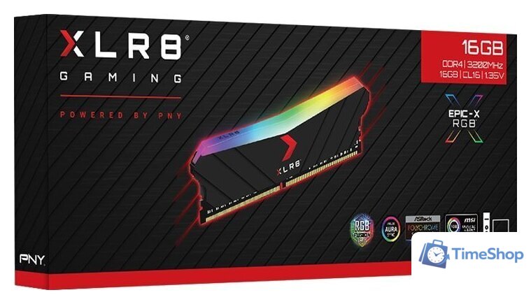 Оперативная память PNY XLR8 Gaming Epic-X RGB 16GB DDR4 PC4-25600 MD16GD4320016XRGB - Изображение №5 — Интернет-магазин Time-Shop