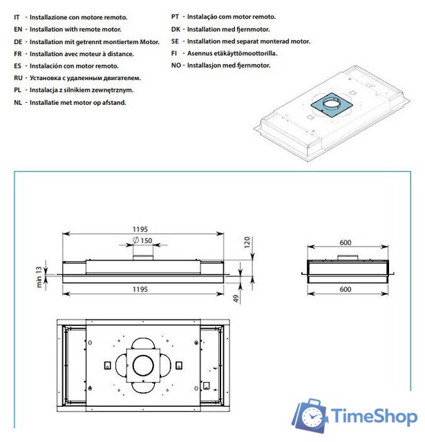 Кухонная вытяжка Falmec Alba Design+ Island 120 (белый) - Изображение №4 — Интернет-магазин Time-Shop