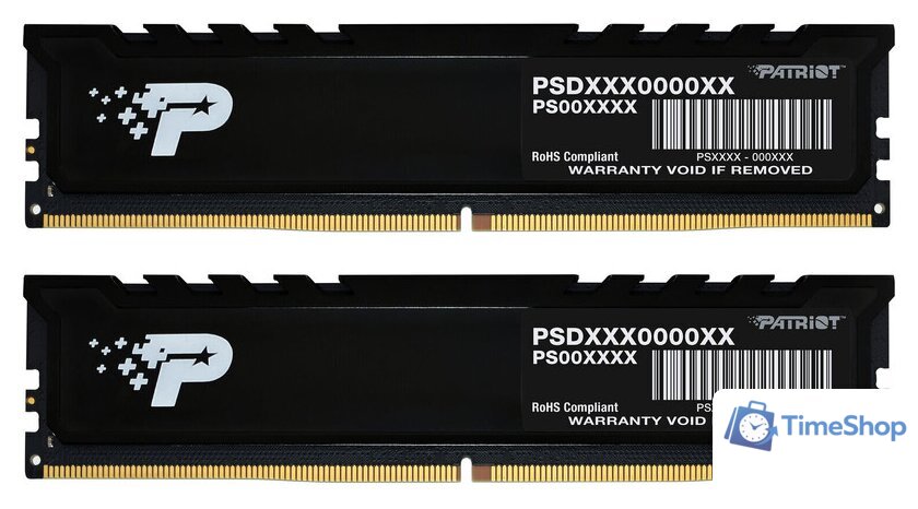 Оперативная память Patriot Signature Premium Line 2x16ГБ DDR5 4800 МГц PSP532G4800KH1 - Изображение №1 — Интернет-магазин Time-Shop