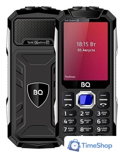 Кнопочный телефон BQ BQ-2817 Tank Quattro Power (черный) - Изображение №1 — Интернет-магазин Time-Shop