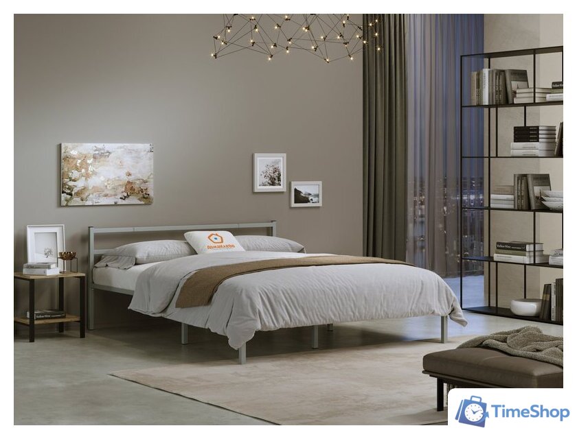 Кровать Домаклево Лофт 140x200 (серый) - Изображение №4 — Интернет-магазин Time-Shop