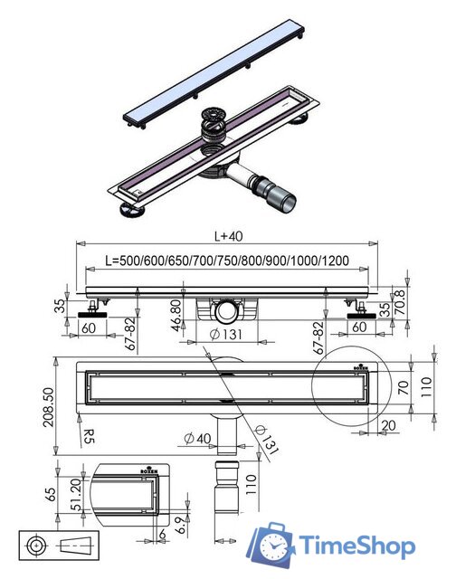 Трап/канал Roxen Supra 91020-100 - Изображение №5 — Интернет-магазин Time-Shop