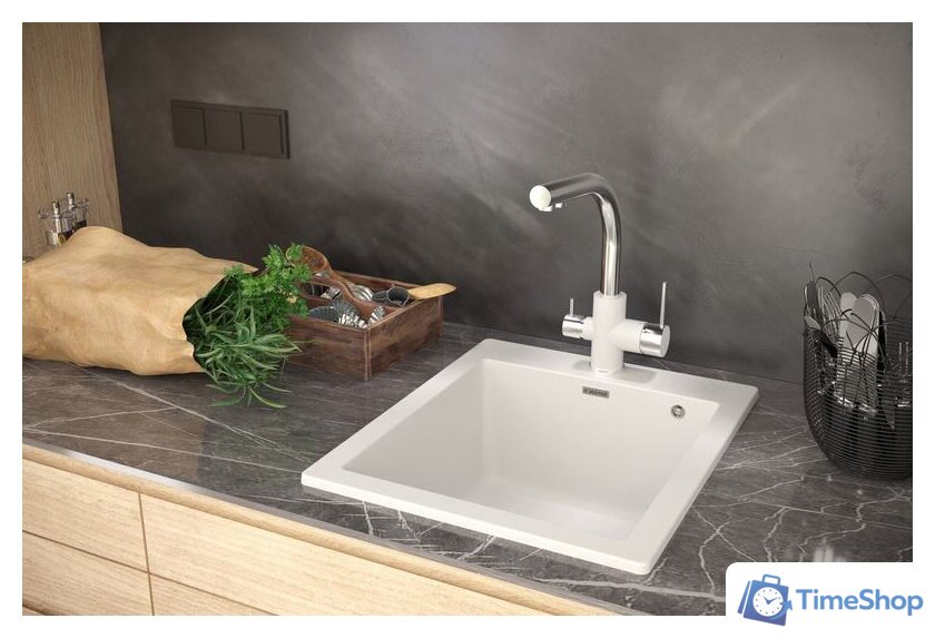 Кухонная мойка Paulmark Kante 50 PM105152-WH - Изображение №3 — Интернет-магазин Time-Shop