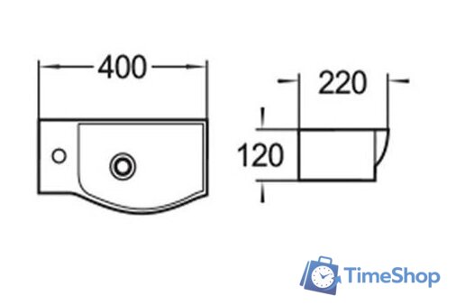 Умывальник WeltWasser AISBACH 7940 MT-BL L - Изображение №2 — Интернет-магазин Time-Shop