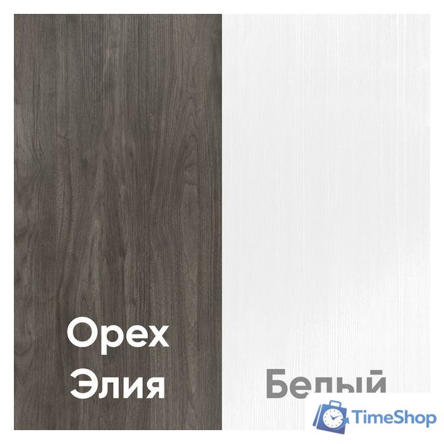 Комод Кортекс-мебель Бари 60 3ш (орех элия/орех элия/белый) - Изображение №3 — Интернет-магазин Time-Shop