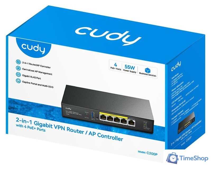 Маршрутизатор Cudy C200P 1.0 - Изображение №2 — Интернет-магазин Time-Shop