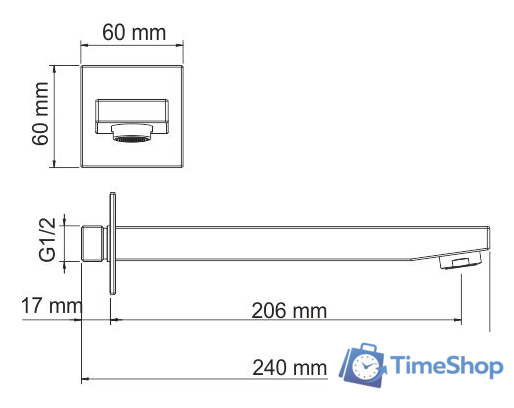 Излив Wasserkraft A091 - Изображение №2 — Интернет-магазин Time-Shop
