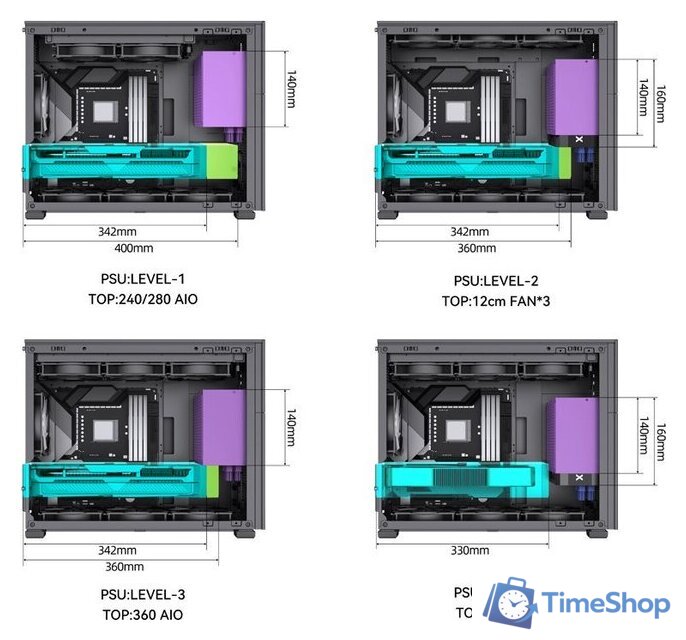 Корпус Jonsbo D31 Mesh Screen (черный) - Изображение №4 — Интернет-магазин Time-Shop