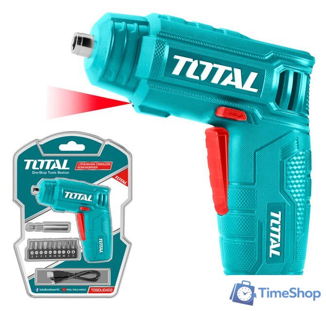 Электроотвертка Total TSDLI0402 (набор оснастки) - Изображение №1 — Интернет-магазин Time-Shop