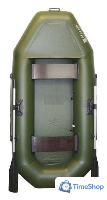 Гребная лодка Муссон S-240 Ф (зеленый) - Изображение №1 — Интернет-магазин Time-Shop