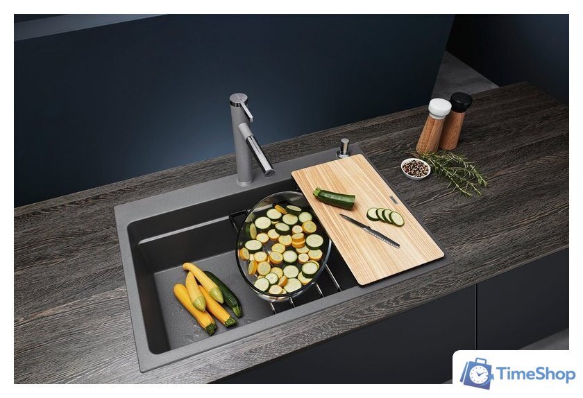 Кухонная мойка Blanco Etagon 8 527263 (вулканический серый) - Изображение №3 — Интернет-магазин Time-Shop