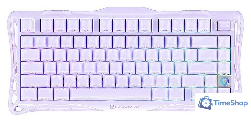 Клавиатура Gravastar Mercury K1 Special Edition Lavender Purple (GravaStar x Kailh Cherry Pink) - Изображение №1 — Интернет-магазин Time-Shop