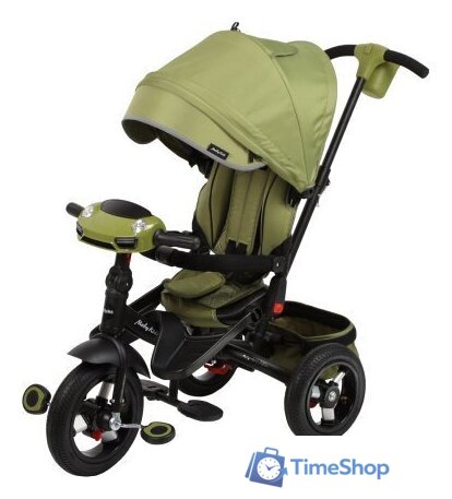 Детский велосипед Moby Kids Leader 360° 12x10 AIR (оливковый) - Изображение №1 — Интернет-магазин Time-Shop