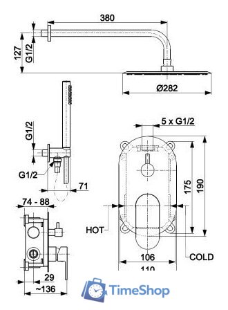 Душевая система  Armatura Halit 4829-511-00 - Изображение №2 — Интернет-магазин Time-Shop