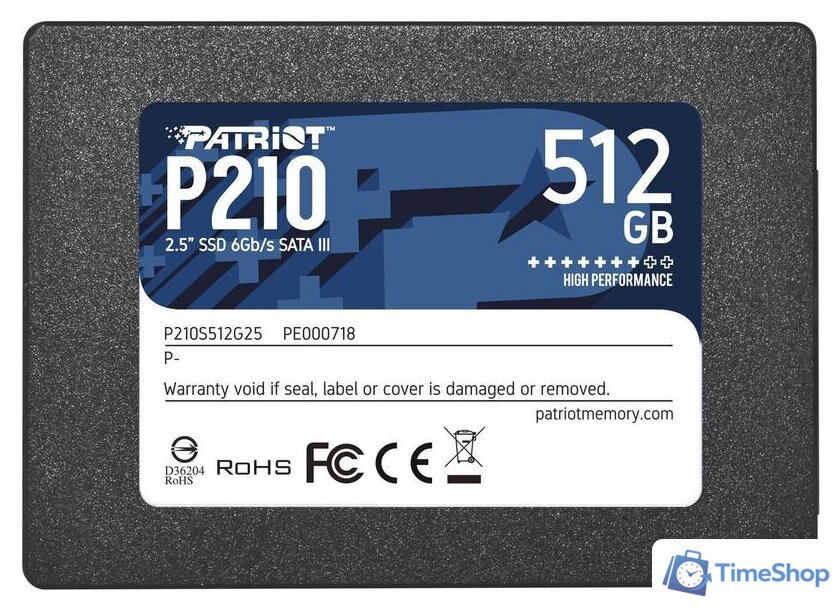 SSD Patriot P210 512GB P210S512G25 - Изображение №1 — Интернет-магазин Time-Shop